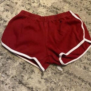 American Apparel very short running shorts